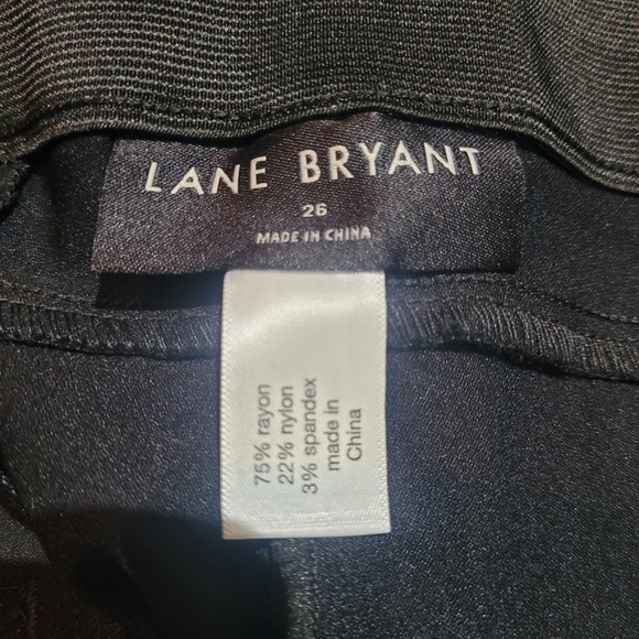 Lane Bryant Women's 4 Season Straight Leg Midrise Dress Pants Size 26 Black NEW - Picture 8 of 9